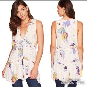 Free People Floral Tunic Top